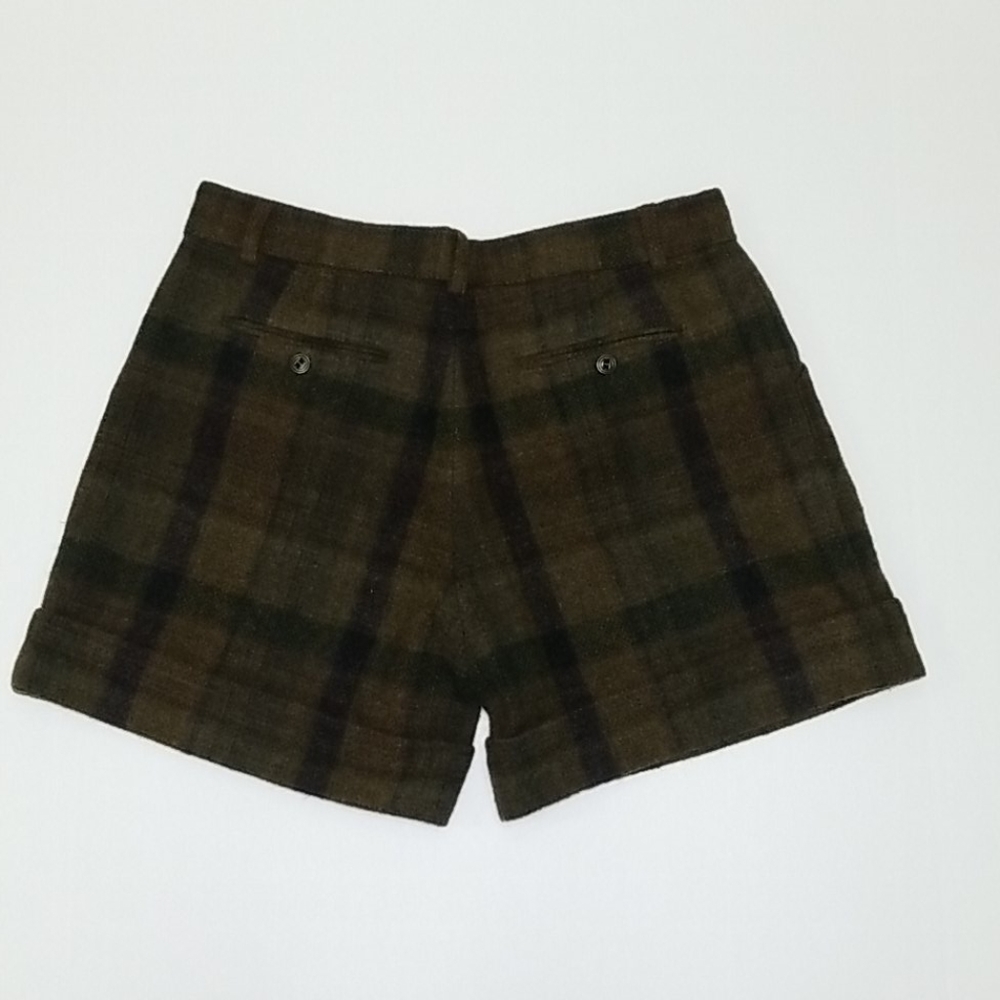 A.P.C. Wool Green Plaid Shorts M - image 5